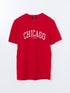 LC Waikiki Crew Neck Combed Cotton Chicago Printed Men's T-Shirt